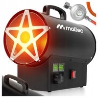 NAGRZEWNICA GAZOWA DMUCHAWA Z TERMOSTATATEM NA BUTLĘ WĄŻ REDUKTOR LCD 25kW