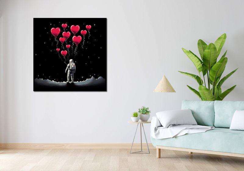 Plakat 100x100cm Astronauta Własnych Celi zdjęcie 4