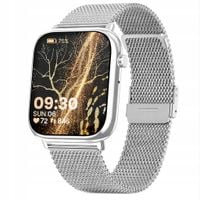 Smartwatch Zegarek Veryfit IDW28 srebrny fitness IP68 funkcje