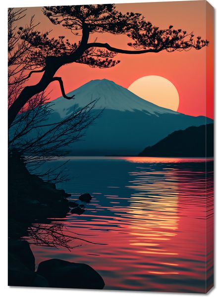 Obraz 70x100cm Góra Wieczorem zdjęcie 1