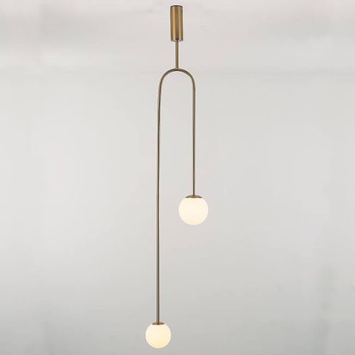 Zwisowa lampa łuk Loop ST-8928S brass Step balls do sypialni loft mosiądz na Arena.pl