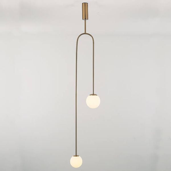 Zwisowa lampa łuk Loop ST-8928S brass Step balls do sypialni loft mosiądz zdjęcie 3