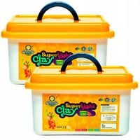 2x CLAYDOLL PIANKOLINA MASA PLASTYCZNA PIANKA 24 sztuki +AKCESORIA +WALIZKA