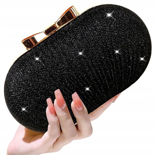 Czarna Torebka Wieczorowa Kopertówka Wizytowa Mała na Arena.pl