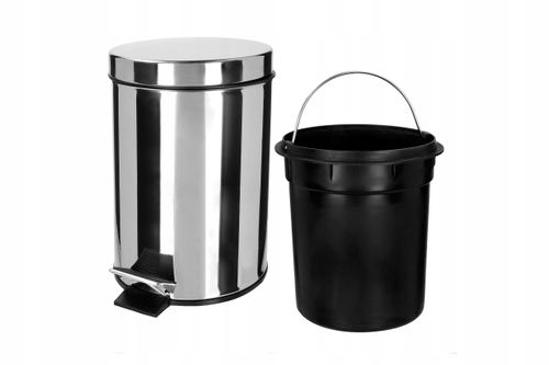 KOSZ NA ODPADY ŚMIECI Z PEDAŁEM 5L STAL DOM BIURO na Arena.pl