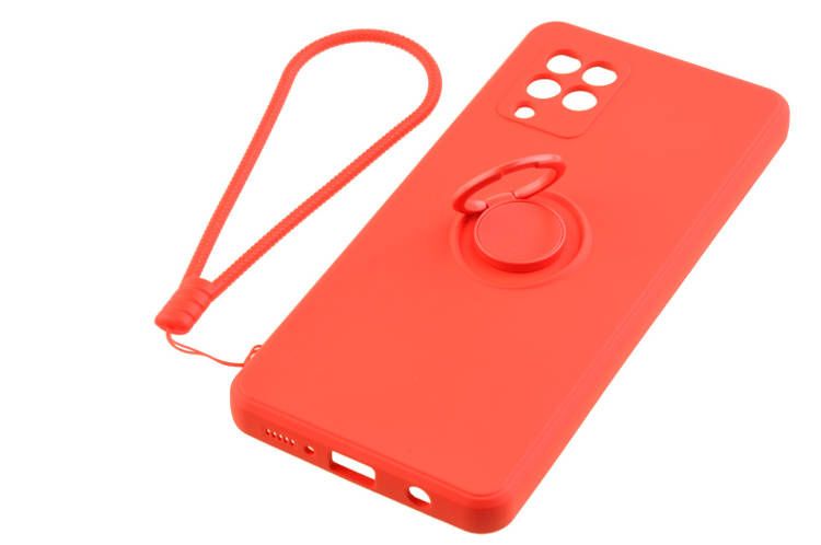 Etui Pastel Ring do Samsung Galaxy A42 5G czerwony zdjęcie 1