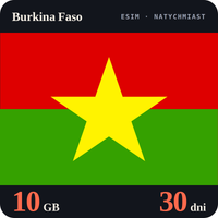 Karta eSIM Internet Burkina Faso 10 GB na 30 dni - bez rejestracji