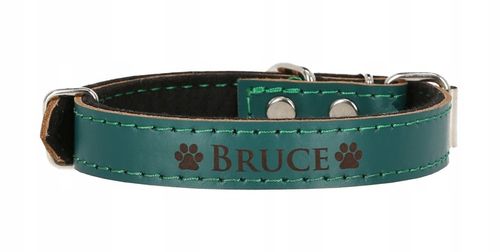 OBROŻA DLA PSA Z IMIENIEM GRAWEREM SKÓRZANA 33-41cm na Arena.pl