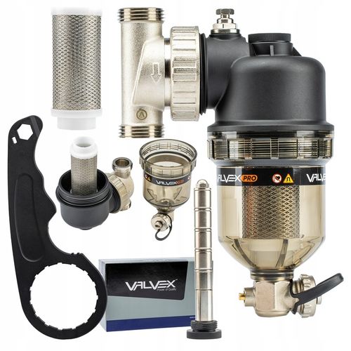 FILTR MAGNETYCZNY SEPARATOR ZANIECZYSZCZEŃ ODMULNIK INSTALACJI C.O 1" na Arena.pl