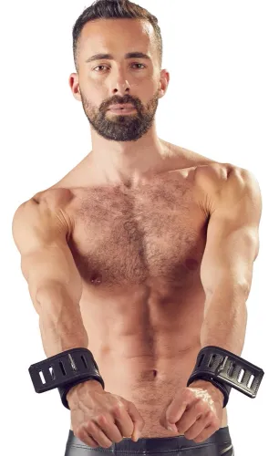 zado kajdanki skorzane regulowane czarne 30x8 cm szerokie na Arena.pl