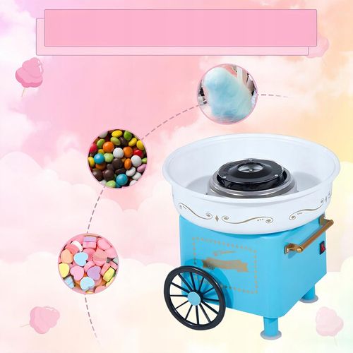 MASZYNA DO WATY CUKROWEJ DOMOWA WATA CUKROWA MASZYNKA WÓZEK + PATYCZKI na Arena.pl