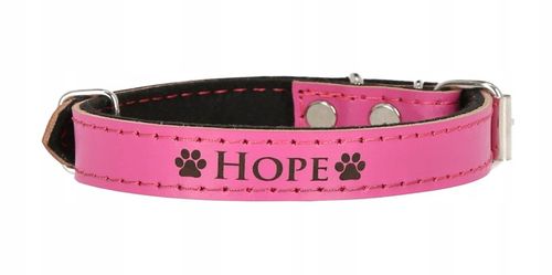 OBROŻA DLA PSA Z IMIENIEM GRAWEREM SKÓRZANA 33-41cm na Arena.pl