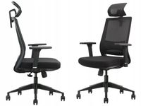 Ergonomiczny FOTEL GAMINGOWY w pełni regulowany 3 D materiałowy do 565 kg