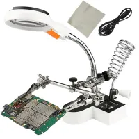 Luxe trzecia ręka 4,5x 11x led light uchwyt do montażu lutowania