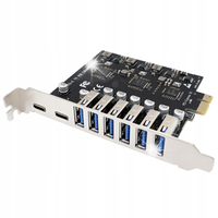 Karta adapter do komputera PCI PCIe 1X na 8x USB (6A+2C) 5Gbps Gen2