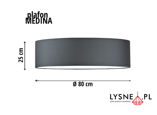 Plafon MEDINA abażur walec E27 fi - 80 cm na Arena.pl