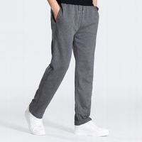 Spodnie Dresy Męskie Prosta Nogawka Suwaki Ciepłe/Termo 501 Grafit