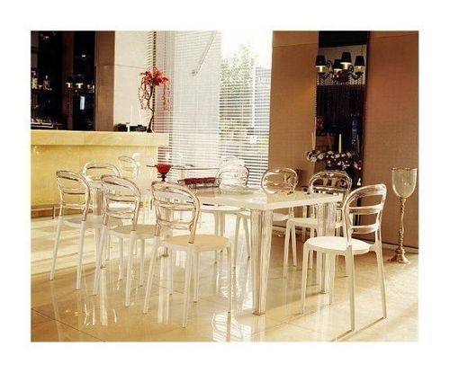Krzesło Mis Bibi white/transparent transparentne oparcie D2 na Arena.pl