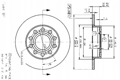 TARCZA HAM TYL 245X10 P BREMBO na Arena.pl