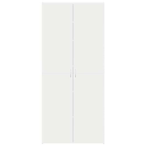 Szafka na buty Biały 80 x 35.5 x 180 cm Materiał drewnopochodny na Arena.pl