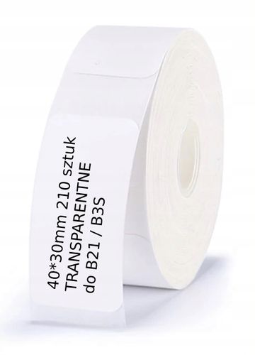 NIIMBOT Etykiety do B21 B3S TRANSPARENTNE 40*30mm na Arena.pl