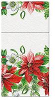 kieszonki na sztućce Airlaid 40X40cm Glory Poinsettia 25szt. 76-45