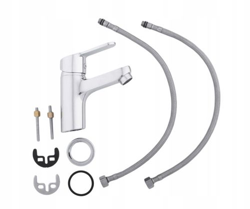 Bateria umywalkowa stojąca chrom srebrna kran do łazienki YOKA HOME na Arena.pl