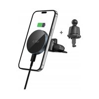TECH-PROTECT MM15W-V5 MAGNETIC MAGSAFE CD & VENT CAR MOUNT WIRELESS CHARGER