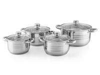 2X Zestaw garnków FLORINA Anter 8 cz. elementów Indukcja Inox