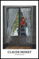 Plakat 61x91,5cm Design The Red Kerchief, Monet Vintage do Salonu