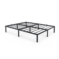 Łóżko 140x190 cm Składane Metalowe Rama Łóżka Stelaż Gościnne Czarne