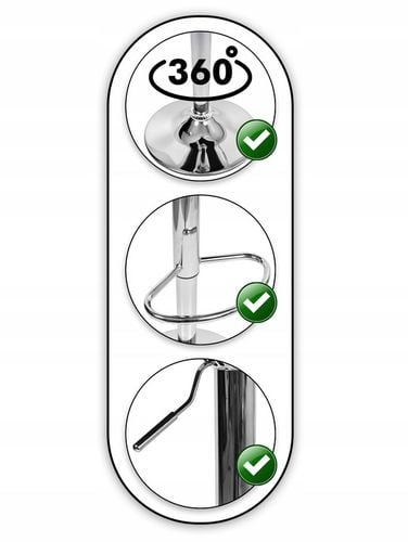 HOKER WELUROWY KRZESŁO BAROWE OBROTOWE REGULOWANE PIKOWANE BAR CHROM na Arena.pl