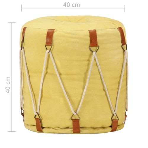 Puf Żółty, 40X40 Cm, Płótno Bawełniane na Arena.pl