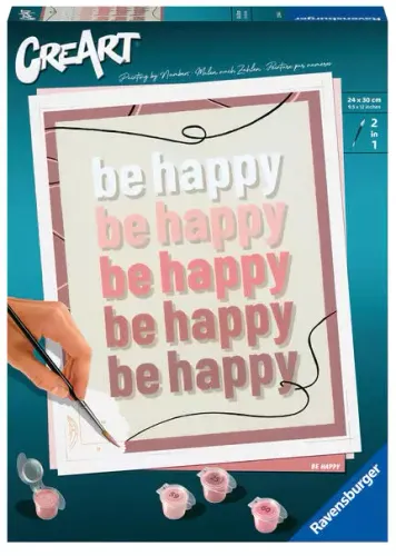 Creart. Malowanie Po Numerach. Seria C. Be Happy na Arena.pl