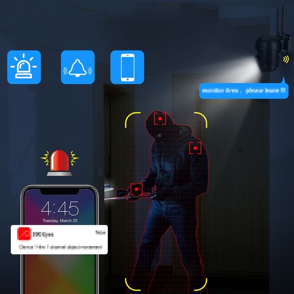 ZEWNĘTRZNA OBROTOWA KAMERA IP 3MP 2K WIFI6 2.4G&5G A-1008 zdjęcie 3