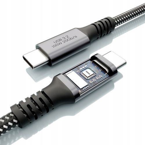 KABEL USB C SZYBKIE ŁADOWANIE 100W USB Typ C 3.2 DO APPLE Thunderbolt 2M na Arena.pl