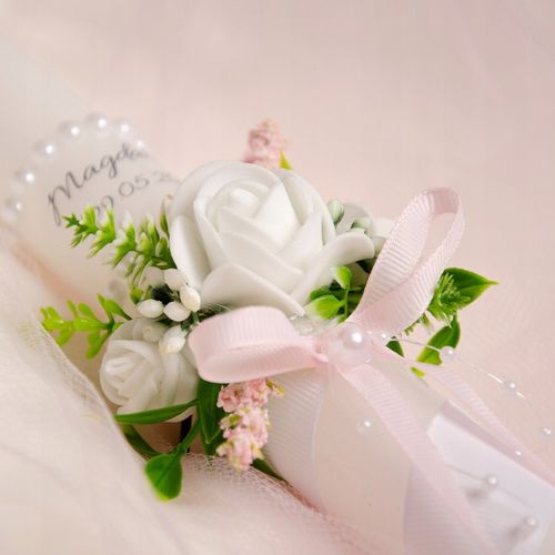 ŚWIECA KOMUNIJNA DO I KOMUNII ŚWIĘTEJ IMIĘ DATA na Arena.pl