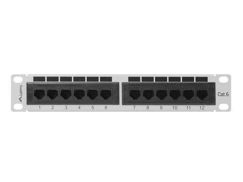 PATCH PANEL 12 PORT 1U 10" KAT.6 SZARY LANBERG na Arena.pl