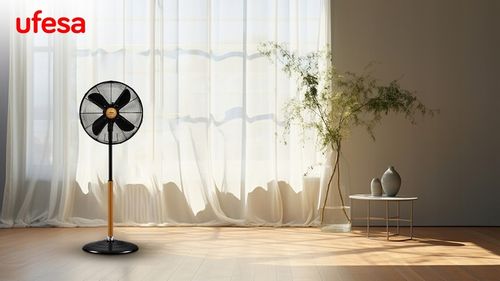 WENTYLATOR STOJĄCY UFESA WIATRAK PODŁOGOWY CICHY MOCNY METALOWY 50W 40CM na Arena.pl