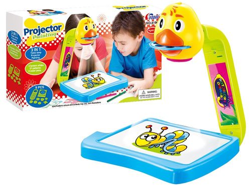 Projektor z tablicą do rysowania 21 obrazków + PISAKI na Arena.pl