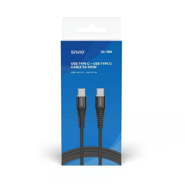 Kabel Savio CL-160 Quick Charge PD USB C 100W zdjęcie 2