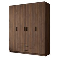 Szafa ADA I 160 cm - pojemna garderoba - ORZECH WARMIA+CZARNY