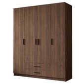 Szafa ADA I 160 cm - pojemna garderoba - ORZECH WARMIA+CZARNY