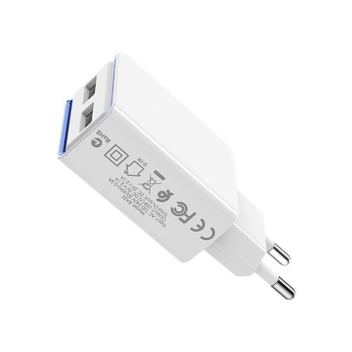 Ładowarka sieciowa 2x USB, 10W (Biały) na Arena.pl