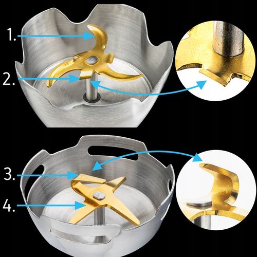 8w1 Blender ręczny Wielofunkcyjny Yoer +Tytanowe ostrza 1500W +14 ELEMENTÓW na Arena.pl