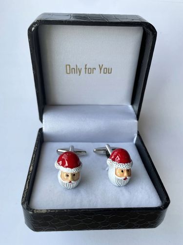 Okolicznościowe spinki do mankietów EXC Mikołaj Gwiazdor w Białej Szkatułce na Arena.pl