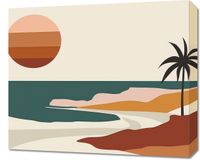 Obraz 60x50cm Wyspa przy Zachodzie