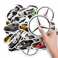NAKLEJKI NA ZESZYT NALEPKA Z POSTACIAMI SAMOCHÓD AUTO MERCEDES WZORY 10SZT