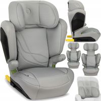 2X MOMI MEI FOTELIK SAMOCHODOWY 100-150 CM SZARY (100-150cm) - ISOFIX