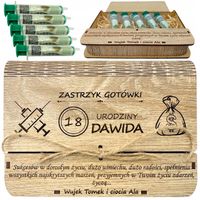 Zastrzyk Gotówki PREZENT na 18 30 40 50 60 Urodziny